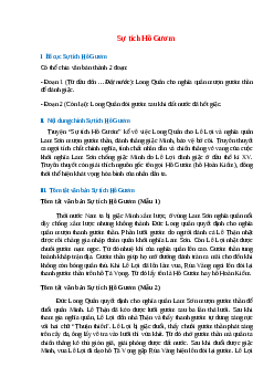 Bố cục bài Sự tích Hồ Gươm chuẩn nhất