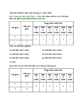 Bài 7 trang 24 Toán 6 Tập 2 | Cánh diều Giải toán lớp 6