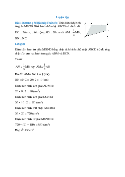 Tính diện tích hình tứ giác MBND