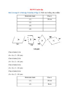 Viết vào ô trống (theo mẫu) Bài 2 trang 13 vở bài tập Toán lớp 4 Tập 2