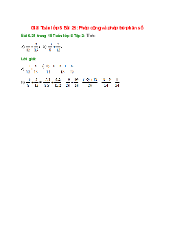 Bài 6.21 trang 18 Toán 6 Tập 2 | Kết nối tri thức Giải toán lớp 6