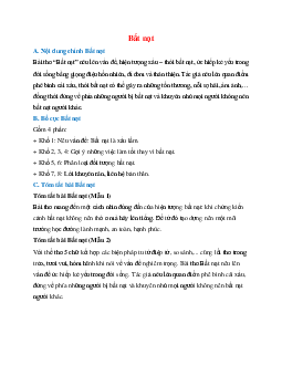 Nội dung chính bài Bắt nạt hay, chính xác nhất