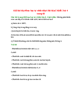 Những phát biểu nào sau đây mô tả tính chất vật lí, tính chất hoá học