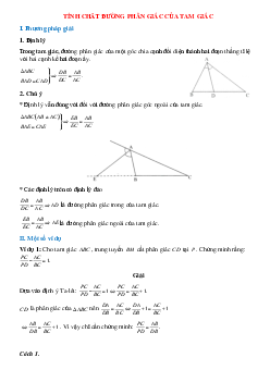 Tính chất đường phân giác của tam giác