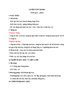 Giáo án toán 5 luyện tập chung mới nhất