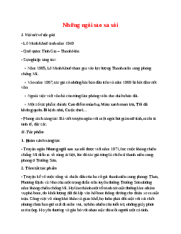 Những ngôi sao xa xôi – nội dung, dàn ý phân tích, bố cục, tóm tắt