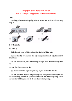 Lý thuyết Công nghệ 8 Bài 22 (mới 2023 + 10 câu trắc nghiệm): Dũa và khoan kim loại