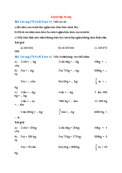 Toán lớp 4 trang 178 Luyện tập chung