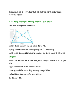 Hoạt động khám phá 4 trang 84 Toán 6 Tập 1 | Chân trời sáng tạo Giải toán lớp 6