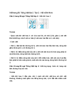 Viết trang 55 Tiếng Việt lớp 2 Tập 2 – Kết nối tri thức