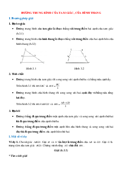 Đường trung bình của tam giác, của hình thang