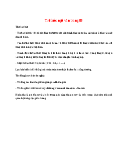 Soạn bài Tri thức ngữ văn trang 89 – ngắn nhất Kết nối tri thức