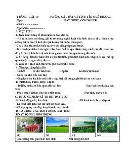 Giáo án ngữ văn lớp 7 Tuần 3 Tiết 10: Những câu hát về tình yêu quê hương, đất nước, con người mới nhất