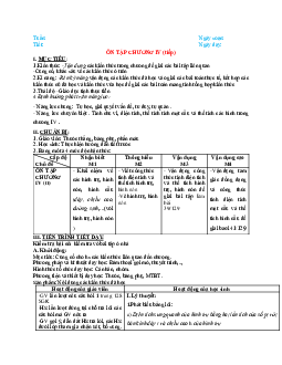 Giáo án Toán 9: Ôn tập chương IV (tiếp) mới nhất