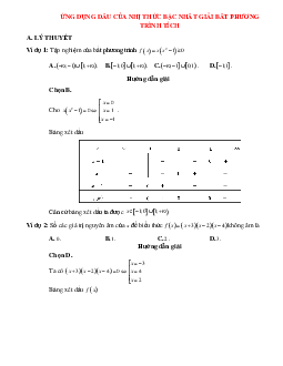 Bài tập ứng dụng dấu của nhị thức bậc nhất giải bất phương trình tích Toán 10