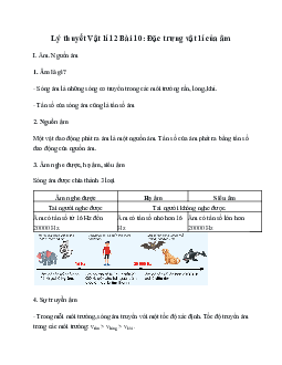 Lý thuyết Đặc trưng vật lí của âm (mới 2023 + 16 câu trắc nghiệm) hay, chi tiết – Vật Lí 12