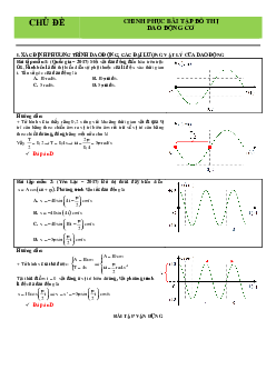 Bài tập Đồ thị dao động cơ Vật lý lớp 12 có đáp án