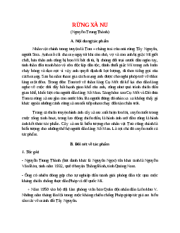 Văn bản Rừng xà nu - Nguyễn Trung Thành – Ngữ văn lớp 12 - Nội dung, tác giả, tác phẩm