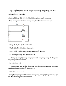 Lý thuyết Đoạn mạch song song (mới 2023 + 22 câu trắc nghiệm) hay, chi tiết – Vật Lí 9
