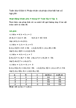 Hoạt động khám phá 4 trang 67 Toán 6 Tập 1 | Chân trời sáng tạo Giải toán lớp 6