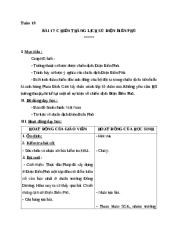 Giáo án lịch sử 5 bài 17: Chiến thắng lịch sử điện biên phủ mới nhất