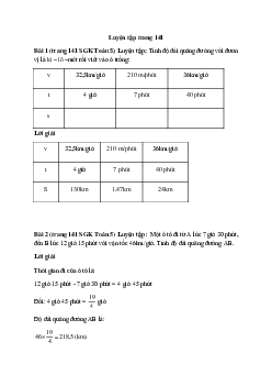 Toán lớp 5 trang 141, 142 Luyện tập trang 141