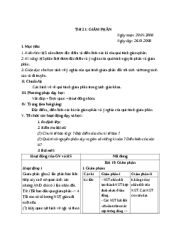 Giáo án Sinh học 10 Bài 19: Giảm phân mới nhất – CV5512