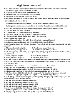 12 đề thi thử THPT môn Lịch Sử chọn lọc