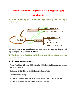 Sơ đồ tư duy bài Nguyễn đình chiểu, ngôi sao sáng trong văn nghệ của dân tộc dễ nhớ, ngắn nhất - Ngữ văn lớp 12