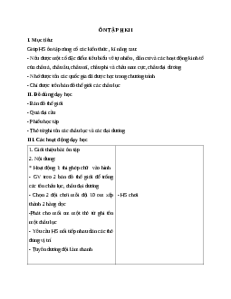 Giáo án địa lý 5 ôn tập HKII mới nhất