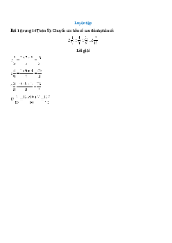 Chuyển các hỗn số sau thành phân số Bài 1 trang 14 Toán 5