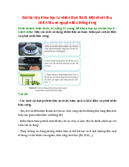 Nêu các cách sử dụng nhiên liệu an toàn, hiệu quả và bảo đảm sự phát triển bền vững