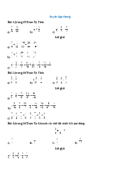 Toán lớp 5 trang 15, 16 Luyện tập chung