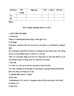 GIÁO ÁN CÔNG NGHỆ 9 BÀI:4 THỰC HÀNH GIÂM CÂY (T1) MỚI NHẤT - CV5512