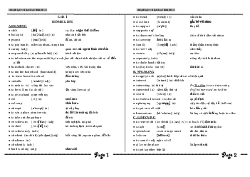 Trọn Bộ Từ Vựng Ngữ Pháp môn Tiếng Anh lớp 12