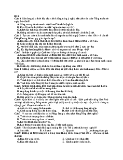 4 đề ôn thi môn Lịch Sử lớp 12 hay nhất