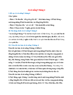 Bố cục bài Ai ơi mồng 9 tháng 4 chuẩn nhất