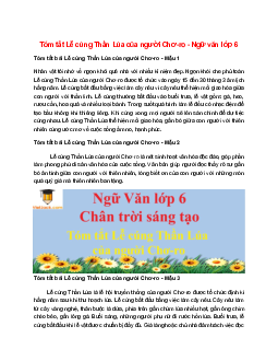 TOP 7 mẫu Tóm tắt Lễ cúng Thần Lúa của người Chơ-ro 2025 hay, ngắn gọn