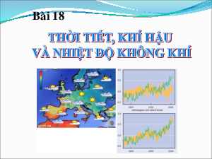 Bài giảng Địa lý 6 Tiết 22: Thời tiết khí hậu và nhiệt độ không khí