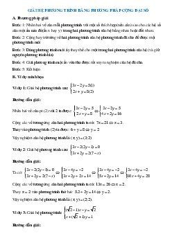 50 Bài tập Giải hệ phương trình bằng phương pháp cộng đại số (có đáp án)- Toán 8