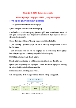 Công nghệ 10 Bài 55 (Lý thuyết và trắc nghiệm): Quản lý doanh nghiệp