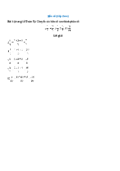 Chuyển các hỗn số sau thành phân số Bài 1 trang 13 Toán 5