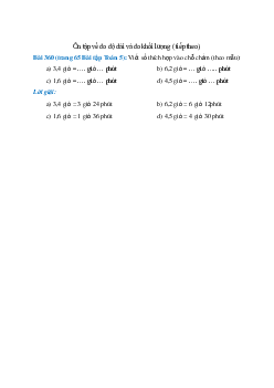 Viết số thích hợp vào chỗ chấm (theo mẫu): 3,4 giờ = …. giờ … phút