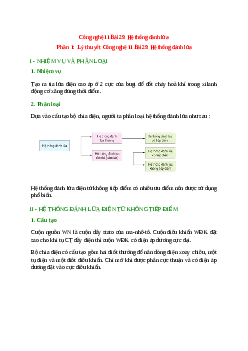 Lý thuyết Công nghệ 11 Bài 29 (mới 2023 + 10 câu trắc nghiệm): Hệ thống đánh lửa