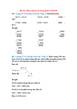 Vở bài tập Toán lớp 3 Tập 2 trang 67 Bài 141: Phép cộng các số trong phạm vi 100 000