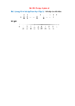 Viết tiếp vào chỗ chấm: 0; 1/10; 2/10;...;...; 5/10