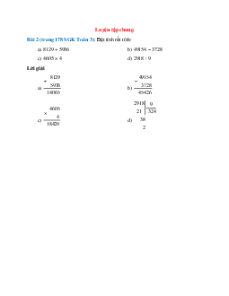 Đặt tính rồi tính: 8129 + 5936