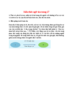 Soạn bài Kiến thức ngữ văn trang 27 – ngắn nhất Cánh diều