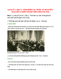Lý thuyết Lịch Sử 11 Bài 11 (mới 2023 + 34 câu trắc nghiệm): Tình hình các nước tư bản giữa hai cuộc chiến tranh thế giới (1918-1939)