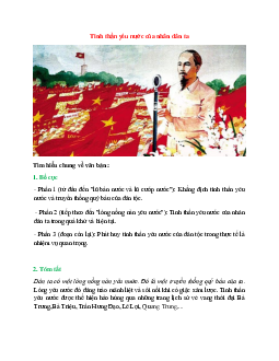 Tinh thần yêu nước của nhân dân ta – Ngữ văn lớp 7